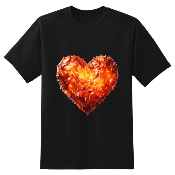 Men's Graphic TeeHeart Letter Print T-Shirts Round Neck Short Sleeves Sizes XS-5XL Summer Daily Casual Tops
