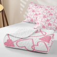thumbnail image 4 of Erosebridal Dreamy Princess Style Twin Quilt Set,Pink Loves Heart Twin Coverlet Set For Girls Kids,2 Pieces, 4 of 7