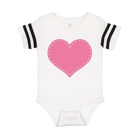 

Inktastic Pink Heart (Stitch Border) Gift Baby Girl Bodysuit