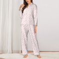 thumbnail image 2 of Fotbe Cow 1 Conjunto de Pijama de Manga Larga para Mujer con Estampado, Ropa de Dormir de 2 Piezas, Conjunto de Casa Suave y Cómodo con Bolsillos-Small, 2 of 7