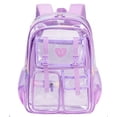 thumbnail image 3 of Gaexia Backpacks,Jelly Transparent Backpack for Students, Large Capacity Casual Daypack for School Commute Travel, Clear Backpack, 3 of 7