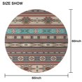 thumbnail image 6 of Brown Geometric Triangle Diamond Pattern Round Tablecloth 60"x60",Wrinkle Wipeable Table Cloth for Kitchen Dining Room Picnic Patio Party, 6 of 6