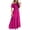 Hot Pink womens dresses, variant on Summer Saving Wycnly Summer Dresses for Women Elastic Waist Flowy Ruffle Swing Casual Dresses Short Sleeve One Line Neck Solid Maxi Sun Dress Hot Pink L Up to 65% off