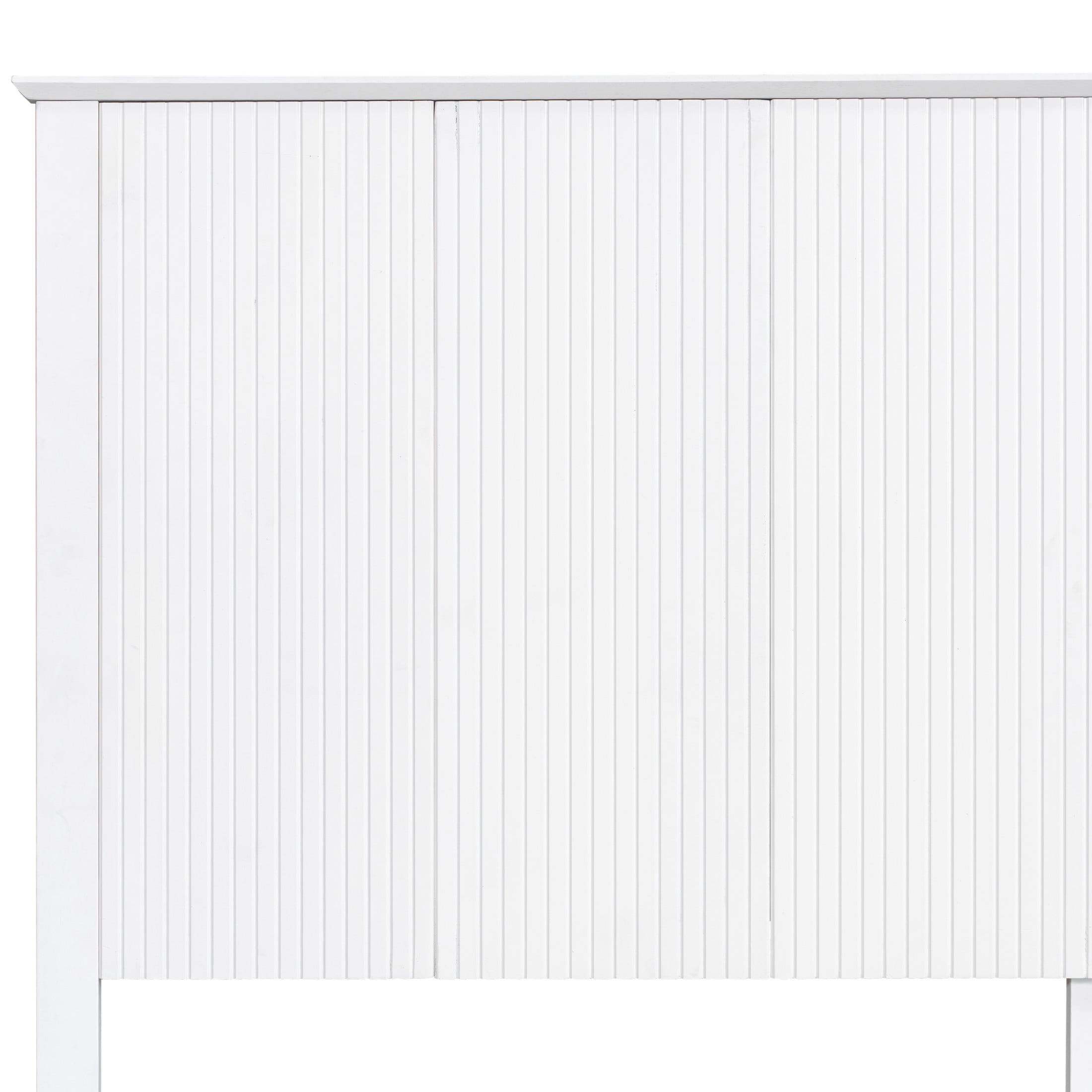 Christopher Knight Home Contemporary King Size Solid Wood Platform Bed Frame, Slat Support, White