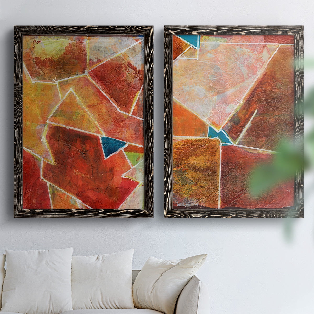 Primary Connection VII - Premium Framed Canvas 2 Piece Set - Ready to Hang