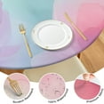 thumbnail image 4 of Soft Floral Watercolor Pattern Round Fitted Tablecloth with Elastic Edge,Dining Table Cover Waterproof,Outdoor Round Tablecloth for Camping,Dining,Indoor and Outdoor, 4 of 7