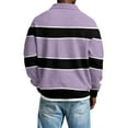 thumbnail image 3 of Men's Big and Tall Waffle Polo Shirt Vintage Color Block Lapel Collar Long Sleeve Polo Shirts, 3 of 3