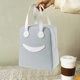 thumbnail image 5 of Bolsa térmica para almuerzo Smiley, organizadora, con exterior acolchado suave e interior impermeable, bolsa térmica (grande, gris), 5 of 5