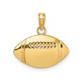 thumbnail image 1 of 10K Yellow Gold Classic Football Charm Pendant (NO Chain), 1 of 4