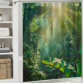 thumbnail image 6 of Orinice Rainforest shower curtain green tree forest plant sunlight primitive natural landscape polyester fabric set 36x72, 6 of 7