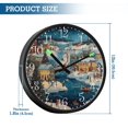 thumbnail image 3 of Voice Activated Clock with Glow Light 12 Inch Large Silent Wall Clock Battery Operated for Home Decor Whimsical Christmas Scene, 3 of 8