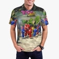 thumbnail image 2 of Lsque Pikmin Pattern Golf Shirts for Men Dry Fit Print Moisture Wicking Performance Short Sleeve Polo Shirt-Medium, 2 of 7