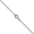 thumbnail image 3 of 14K White Gold Curb Chain Styles Necklace 24 inch Carded .5 mm with Spring Ring Clasp 0.5, 3 of 4