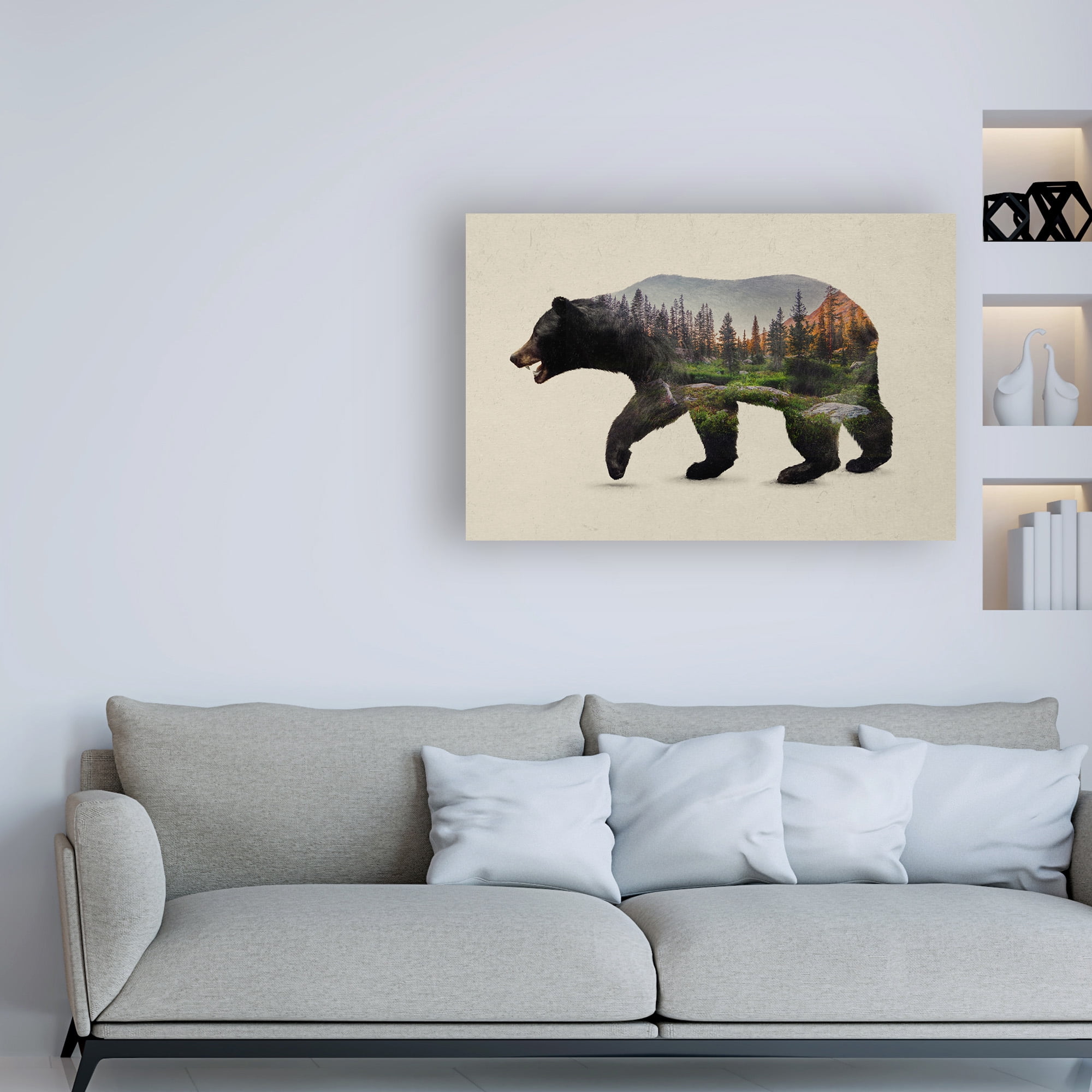 Trademark Fine Art 'The North American Black Bear' Canvas Art by Davies Babies