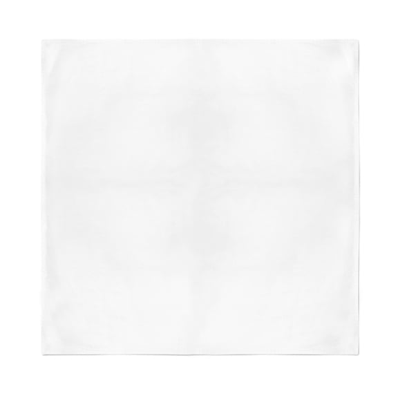 15 Pack Unisex Solid 100% Cotton Plain Bandanas - Bulk Wholesale (White)