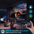 thumbnail image 4 of Projector,AILKIN Portable Mini Smart Projector 4K Outdoor Movie Home Theater,Remote Control Focus 5G 1280P with 130" Projector with Wifi and Bluetooth Compatible iOS/Android 12.0, 4 of 10