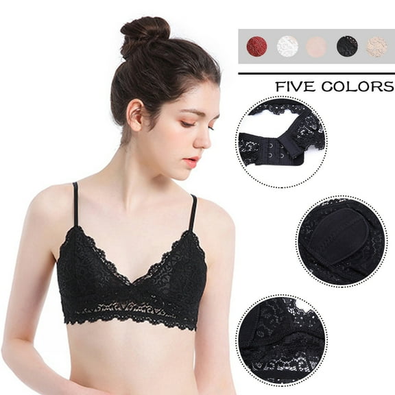 Itsame 1 Pack Everyday Casual Bra Set Womens Full Support Bra Comfortable Tie Back Wireless Comfort Bralette Black Size L