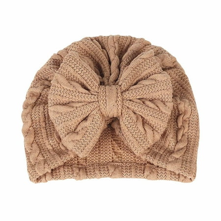 

Juebong Clearance for Babys Fall Winter Baby Boys Girls Flowers Knitted Windproof Warmth Ear Protection Children Hat Khaki One Size