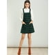 thumbnail image 3 of Vestido Con Botones De Tartán De Cuadros Escoceses Para Mujer Verde L, 3 of 7