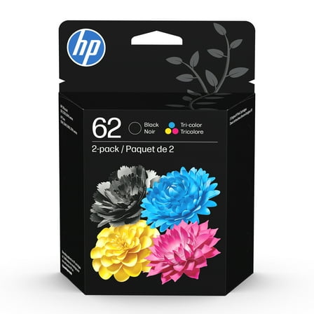 HP 62 Tri-Clr/Blk Ink Crtg Combo 2-Pack