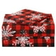thumbnail image 1 of Juego de sábanas JSD Red Buffalo Plaid Snowflakes, tamaño completo, 4 piezas, 1 of 7