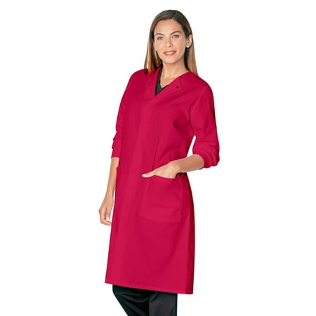 Landau Unisex Essential Lab Coats Classic Relaxed Fit Breathable Fade Resistant 2 Pockets Snap Full-Length Lab Coat Scrub, Style 3178