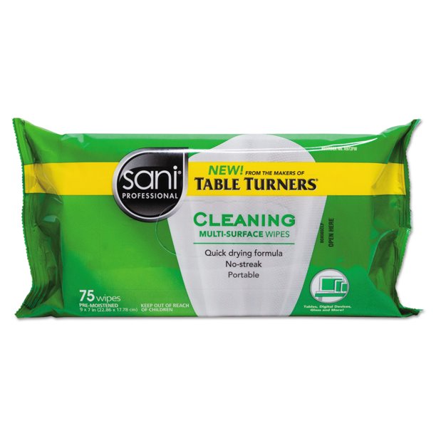 Sani Professional MultiSurface Cleaning Wipes, 7 x 9, White, Citrus