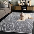 thumbnail image 3 of SAFAVIEH Mila Deforrest Distressed Polyester Area Rug, Ivory/Grey Black, 5'3" x 7'6", 3 of 9