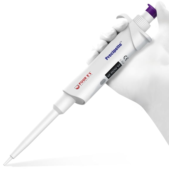 FOUR E's Scientific 2-20μL Pipette, High Accurate Single-Channel Pipettor, Adjustable Variable Volume Micropipette for Laboratory