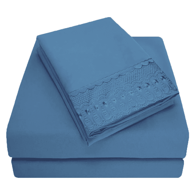 Juego De Sábanas MELOCOTTON HOGAR Matrimonial Bordadas Suaves Y Frescas Altura De 40cm Mod Rey