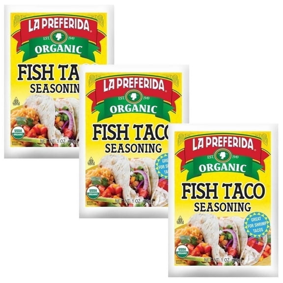 La Preferida Organic Fish Taco Seasoning 1oz (Pack of 3)