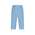 thumbnail image 4 of RYDCOT Men's Capri Pants Loose Fit Elastic Waist Baggy Casual Straight Leg Pajama Pants Sky Blue, 4 of 7
