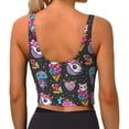 thumbnail image 4 of Picia Rainbow Unicorn And Cat Icecream Sports Bra for Women,Padded Strappy Sports Bras Medium Support Yoga Bra with Removable Cups,Running Yoga Bra-Medium, 4 of 9