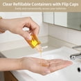 thumbnail image 3 of 150 Pcs 1 Oz Travel Bottles, Clear Refillable Containers with Flip Caps, Include 5 Plastic Funnels & 3 Label Stickers, Portable Empty Cosmetic Bottles for Shampoo, Body Wash, Face Cream, Toiletries, 3 of 6