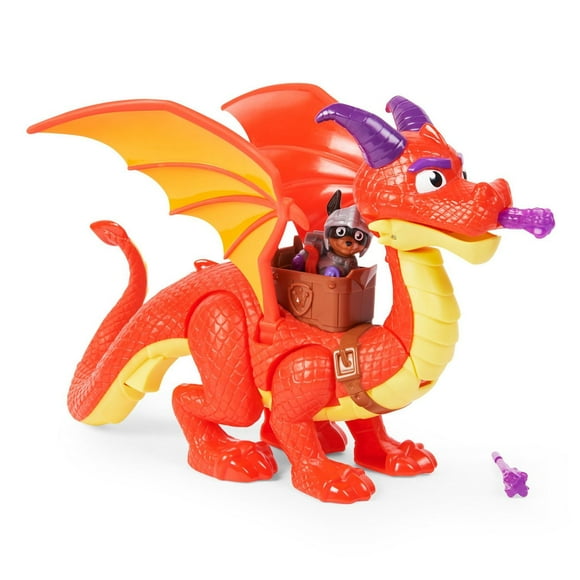 PAW Patrol, Rescue Knights Sparks the Dragon with Super Wings and Pup Claw Action Figures, Kids Toys for Ages 3 and up