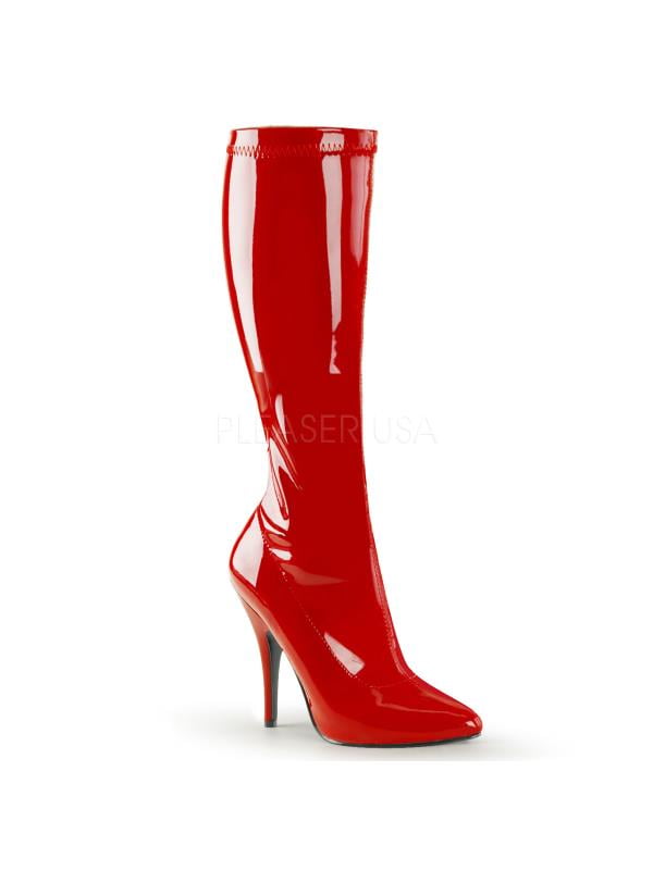 SED2000/R Pleaser Single Soles Knee High Boots RED Size: 13 SED2000/R Pleaser Single Soles Knee High Boots RED Size: 13