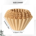 thumbnail image 3 of 1-2 Cup Coffee Filters, Flat Bottom Paper Filters for Drip Coffee Makers, Basket Paper Coffee Filters, 2.16×1.77in (Brown), 3 of 5