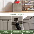 thumbnail image 3 of Uforic 30 Gallon Deck Boxes 2 Pack, Waterproof Outdoor Storage Box for Cushions, Garden Tools & Pool Accessories, Resin Storage Container for Patio, Deck & Garden, Brown, 3 of 5