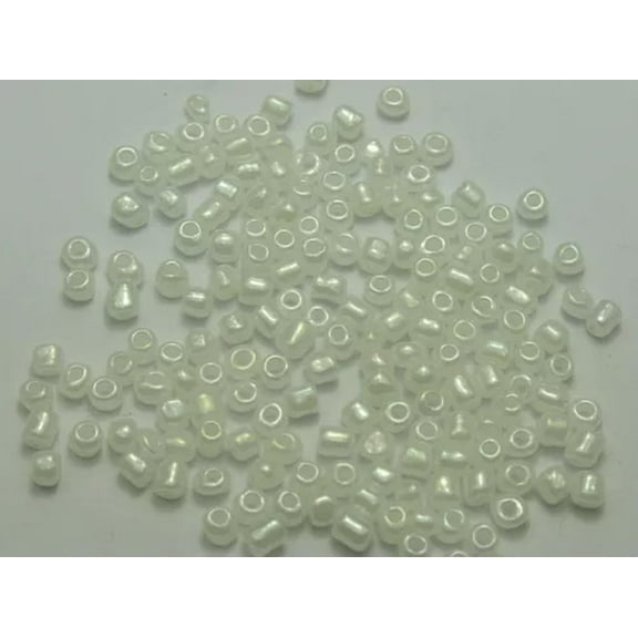 U8MO 800 Pcs (60 grams) Ceylon Glass Beads Rondelle 4mm (6/0) Pick Your Color-White