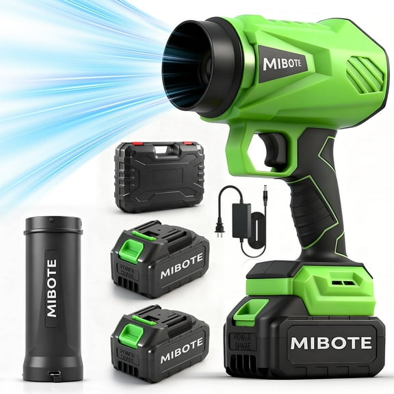 Portable 21V Battery Cordless Leaf Blower ,Handheld Electric Air Blower with High-Speed Motor for Drying Patio Cleaning ,Camping and Dust Cleaning(Tool Only)