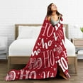 thumbnail image 5 of Kll Fleece Blanket Plush Throw Blanket Ho Pattern Funny Christmas,Soft Fuzzy Cozy Flannel Blanket For Couch Sofa Bed.(80"X60"), 5 of 9