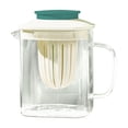thumbnail image 2 of High Borosilicate Glass Water Cup, Heatable Tea Pitcher With Detachable Filter Screen, for Juices and Cold Beverages, Green, 2 of 7