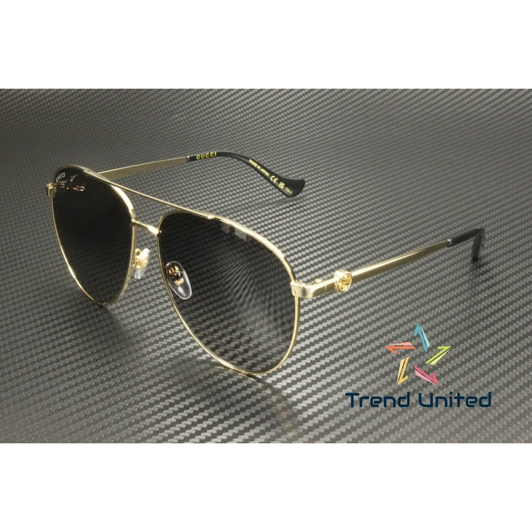 GUCCI グッチ GG1088S-002 Sunglasses Gold Gucci GG1088S XL (62 - 14) with Gold lenses and Gold frame