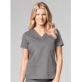 thumbnail image 6 of Blossom by Maevn Women's V-Neck 3 Pocket Solid Scrub Top, 6 of 16