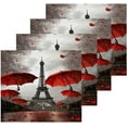 thumbnail image 2 of Coolnut 4 Pack Romantic Paris Pure Cotton Washcloths 12 x 12 Inch Reusable Absorbent Soft Cotton Face Towels Fingertip Towels Set for Gym Towels,Hotel and Spa Wash cloth, 2 of 7