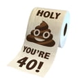 thumbnail image 1 of Rollo Pañuelos Papel para Caca Pañuelo Decorativo Cumpleaños Papel Higiénico Regalo Navidad Halloween 18 A 80 Años (40), 1 of 7