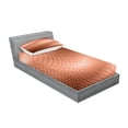 thumbnail image 2 of Ambesonne Abstract Fitted Sheet & Pillow Sham Set, Comb Pattern Waves, Twin, Pale Rust, 2 of 2
