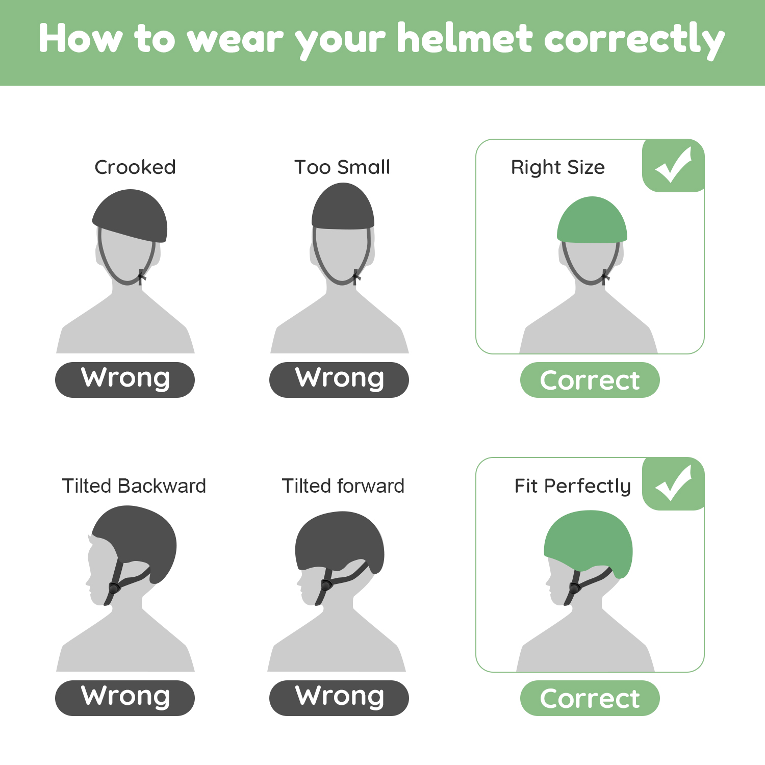 Kids Bike Helmet for Toddlers 3-8 Years, Adjustable Lightweight Multi-Sport Protection for Cycling & Skateboarding - Light Green