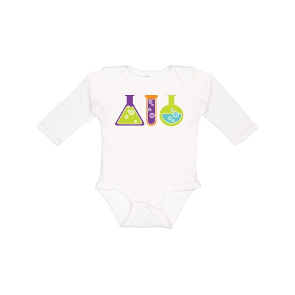 Inktastic Scientist Kids Chemistry Beakers Boys or Girls Long Sleeve Baby Bodysuit