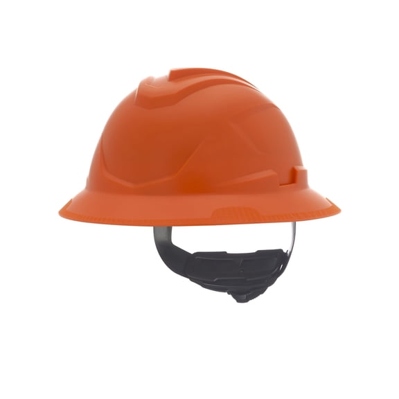 MSA 10215843 V-Gard C1 Non-Vented Orange Full Brim with ReflectIR Cooling Thermal Barrier and Fas-Trac III Suspension - Uses Highly Innovative Cooling Features to Help Alleviate Heat Stress CA2